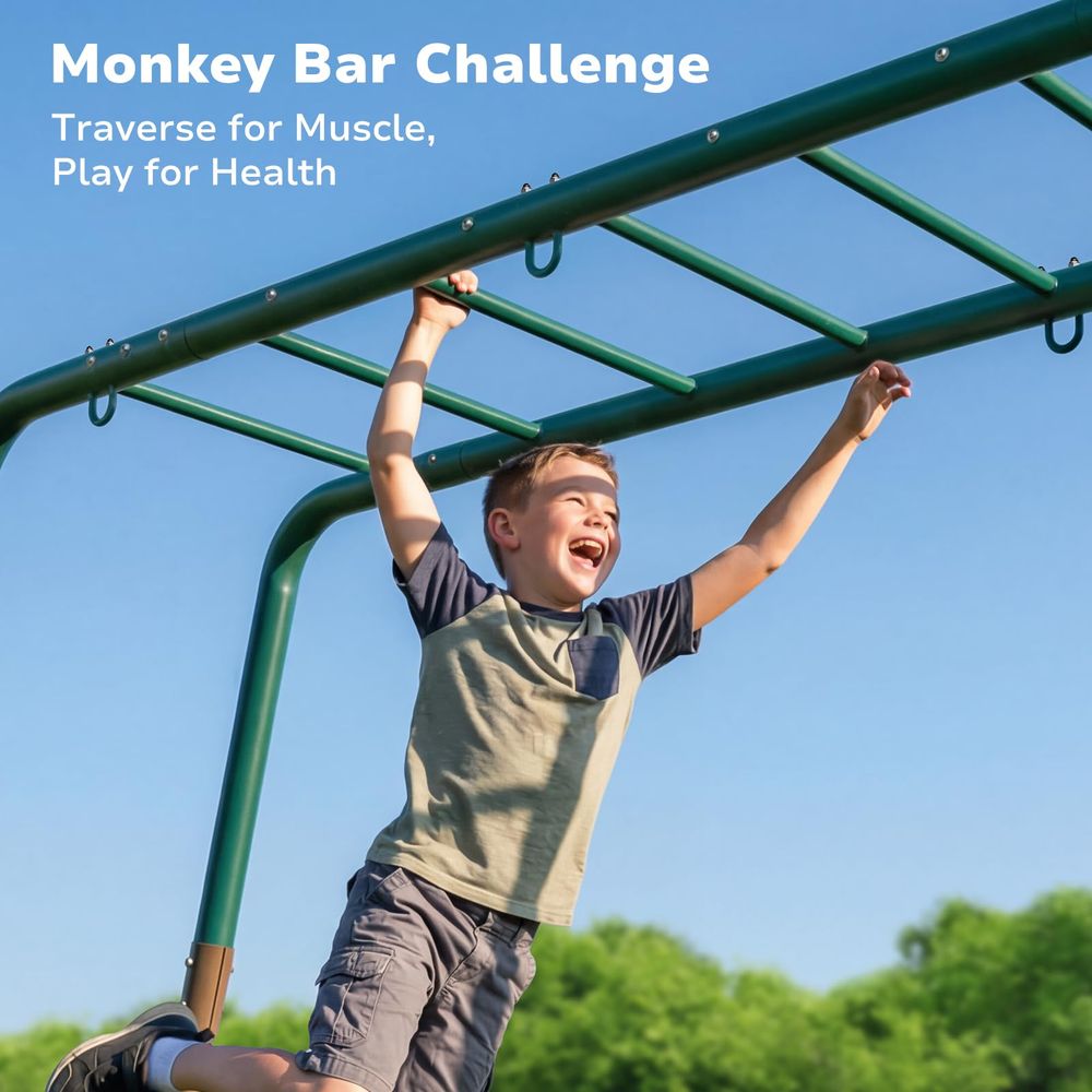 Swing Sets for Backyard with M - Kids Outdoor Monkey Bar Set 评论和价格