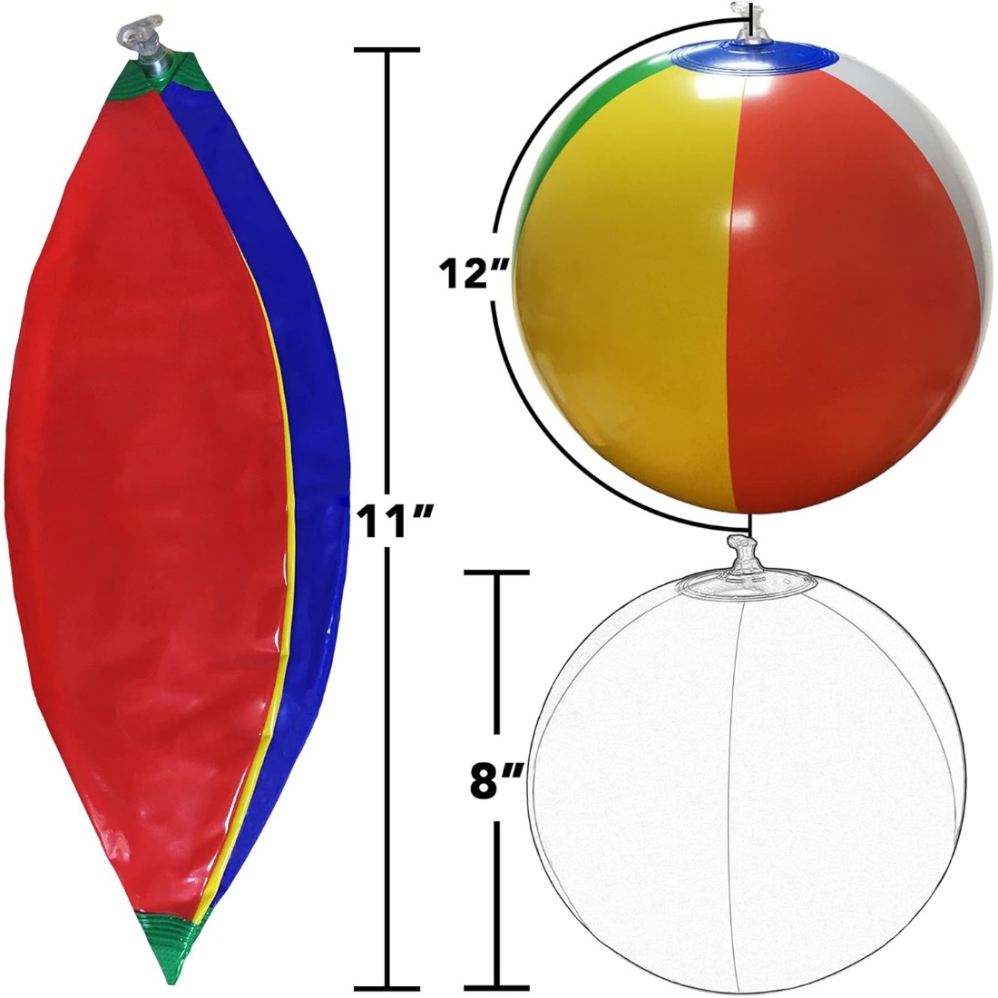 5 Pack Bulk Rainbow Inflatable - Kids Outdoor Water Play 评论和价格