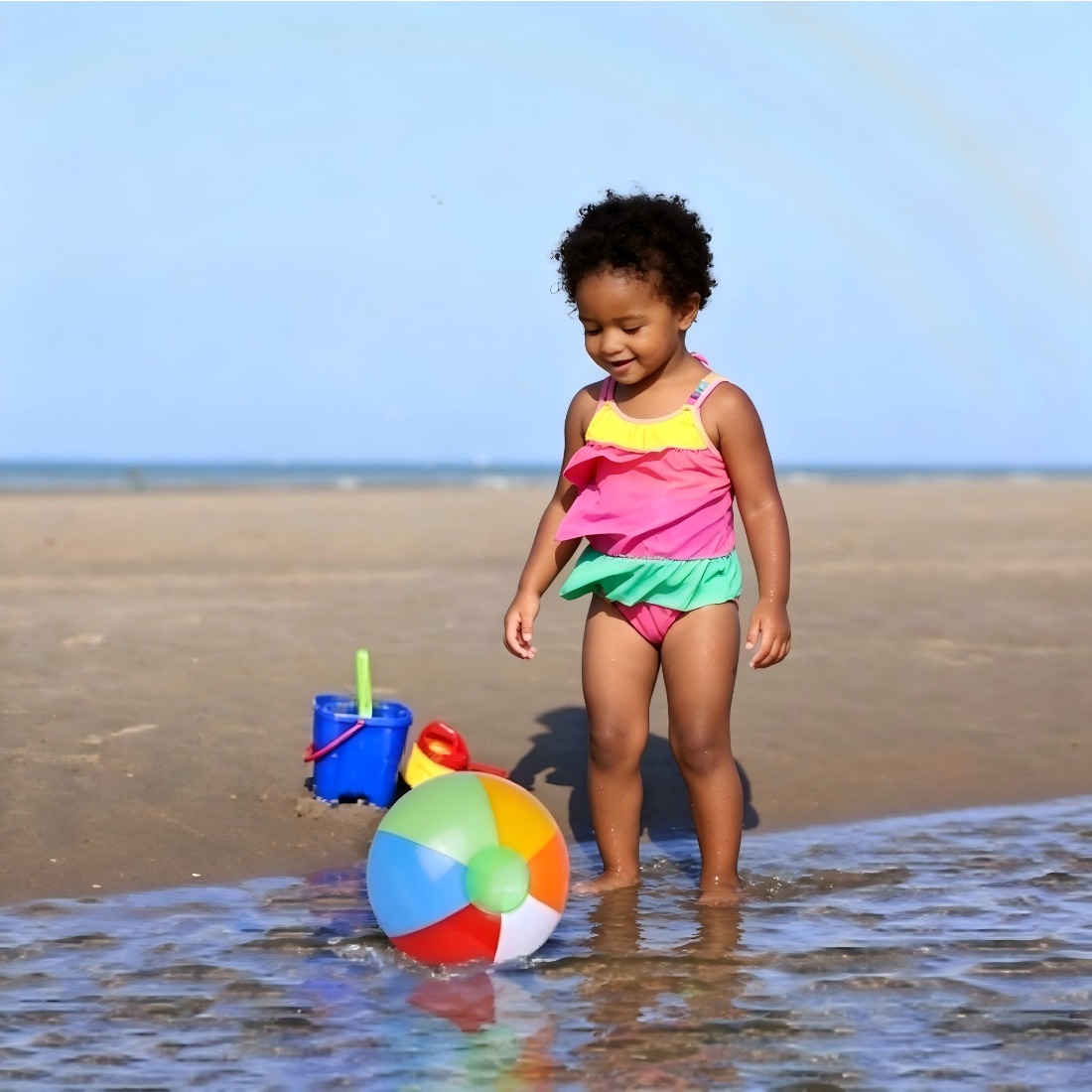 5 Pack Bulk Rainbow Inflatable - Kids Outdoor Water Play 评论和价格