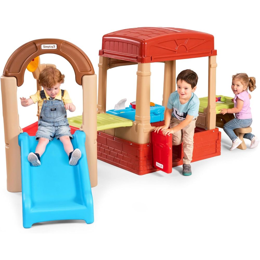Simplay3 Sunny Slide and Climb - Kids Outdoor Picnic Table 评论和价格