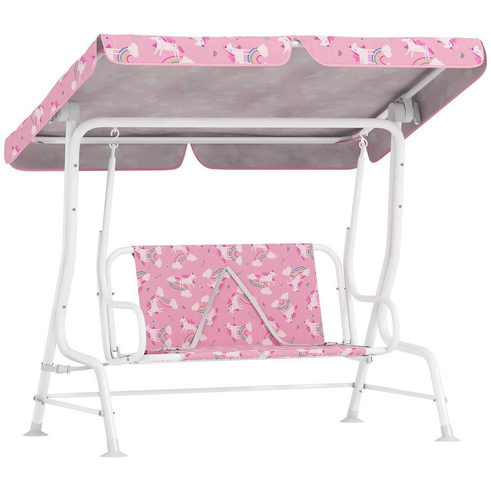 Kids Patio Swing, 2Seater Outd - Kids Unicorn Outdoor Chair 评论和价格