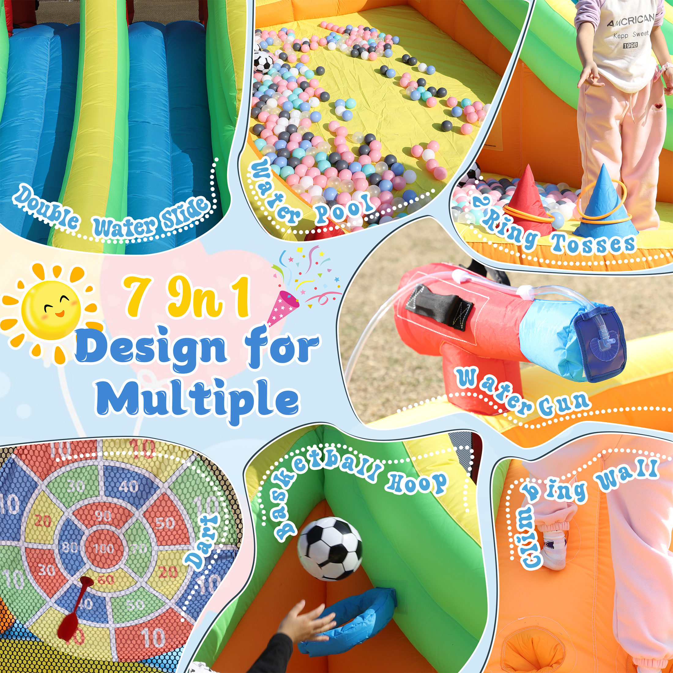 Children's playground double s - Kids Outdoor Water Park 评论和价格