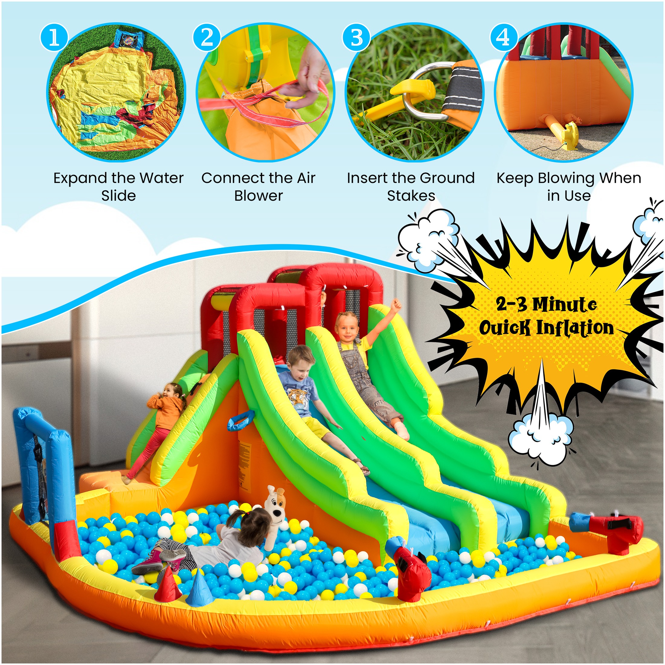 Children's playground double s - Kids Outdoor Water Park 评论和价格