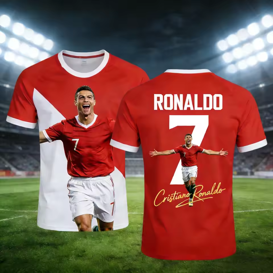 Ronaldo Summer 3D Print Patter - Kids Outdoor Clothing 评论和价格