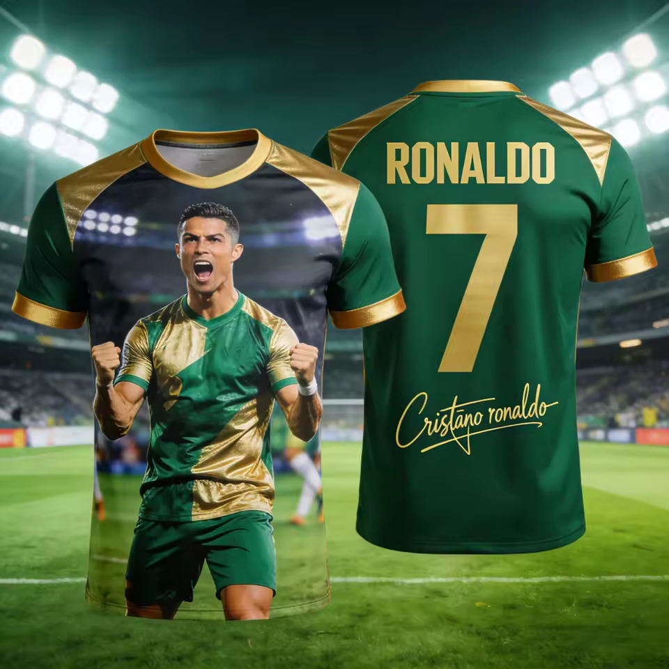 Ronaldo Summer 3D Print Patter - Kids Outdoor Clothing 评论和价格