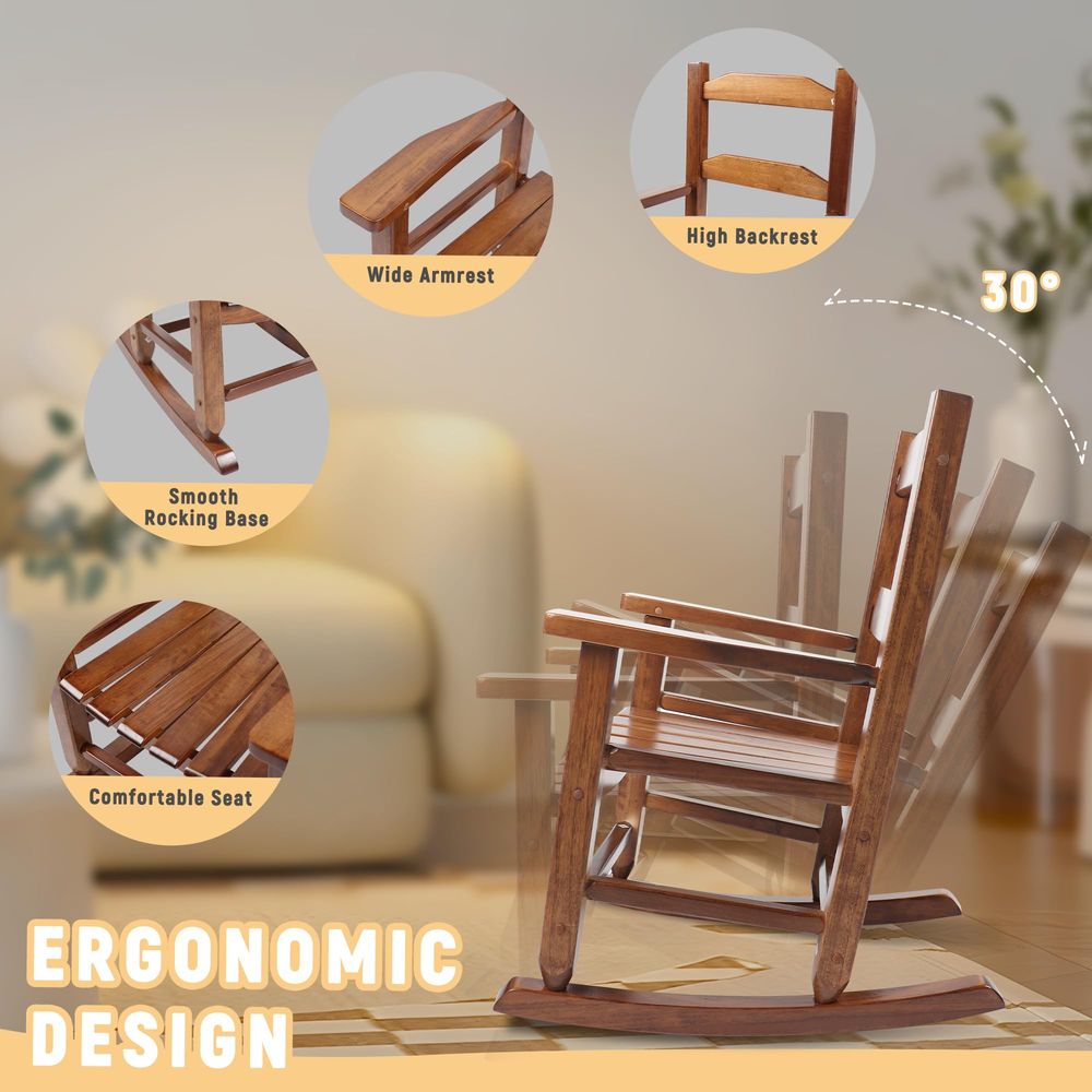 Rocking Chair Kids Wooden Indo - Kids Outdoor Lounge 评论和价格