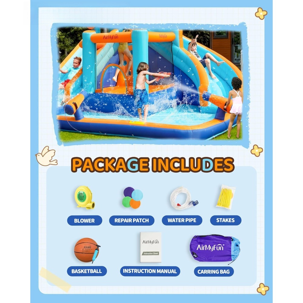 Large Water Slide Bounce House - Kids Outdoor Water Play 评论和价格