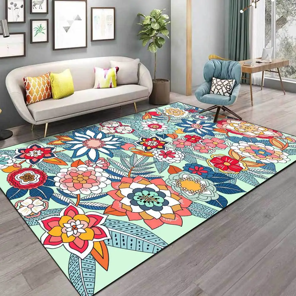 3D Colorful Flower Carpets For - Kids Outdoor Lounge 评论和价格
